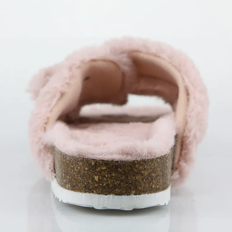 Pink Plush Cork Slides